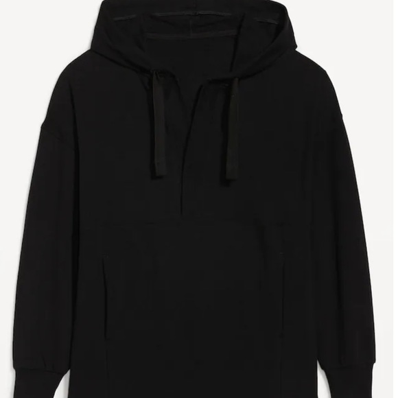 NWT OLD NAVY Oversized Live-In French-Terry Tunic HoodieBlack Jack - Picture 1 of 5